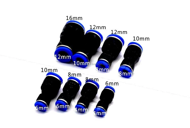 10Pcs Air Pneumatic Straight Variable diameter Push in Connectors Quick Fittings Air Pipe joint 6mm-16mm
10Pcs Air Pneumatic Straight Variable diameter Push in Connectors Quick Fittings Air Pipe joint 6mm-16mm