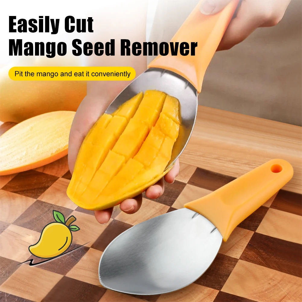 

Stainless Steel Mango Pitter Tool Fruit Peeler Slicer Mango Cutting Knife Fruit Peeling Tools Fruit Cutter Scoop Kitchen Gadgets