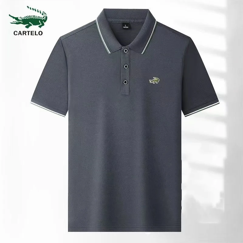 CARTELO Summer New Men's T-Shirt Turn-Down Collar Embroidered POLO Shirt Sports Leisure Business Bottoming Shirt Short Sleeve
CARTELO Summer New Men's T-Shirt Turn-Down Collar Embroidered POLO Shirt Sports Leisure Business Bottoming Shirt Short Sleeve