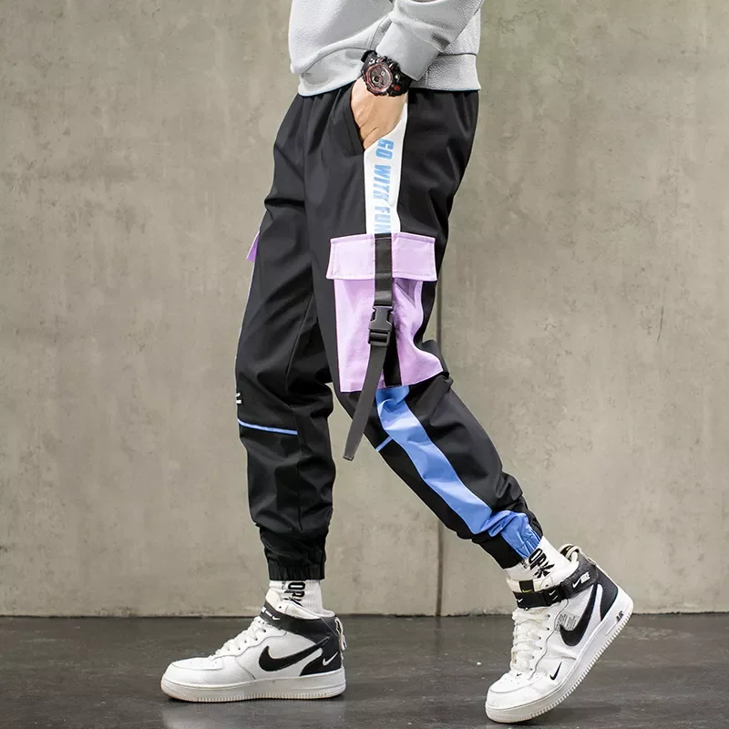 New in Men Black Joggers Pants 2022 Mens Big Pockets Ribbons Hiphop Cargo Pants Male Overalls Sweatpants Men Clothes trapstar y2
New in Men Black Joggers Pants 2022 Mens Big Pockets Ribbons Hiphop Cargo Pants Male Overalls Sweatpants Men Clothes trapstar y2