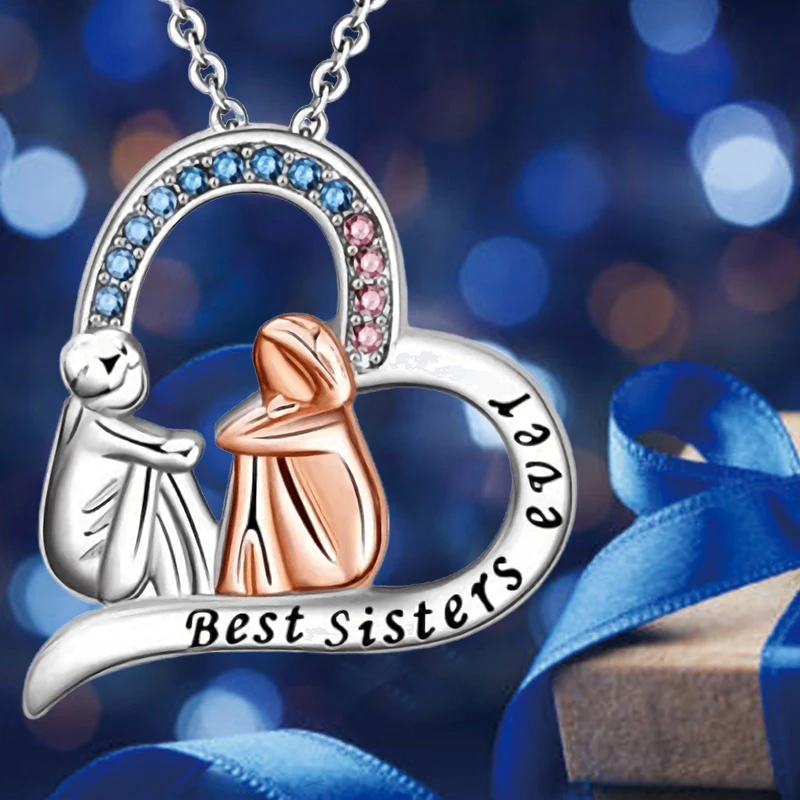 Luxury Designer Jewelry Sisters Alphabet Heart Necklace for Women Crystal Pendant Chain Valentines Day Gift Friend Sister Gifts
Luxury Designer Jewelry Sisters Alphabet Heart Necklace for Women Crystal Pendant Chain Valentines Day Gift Friend Sister Gifts