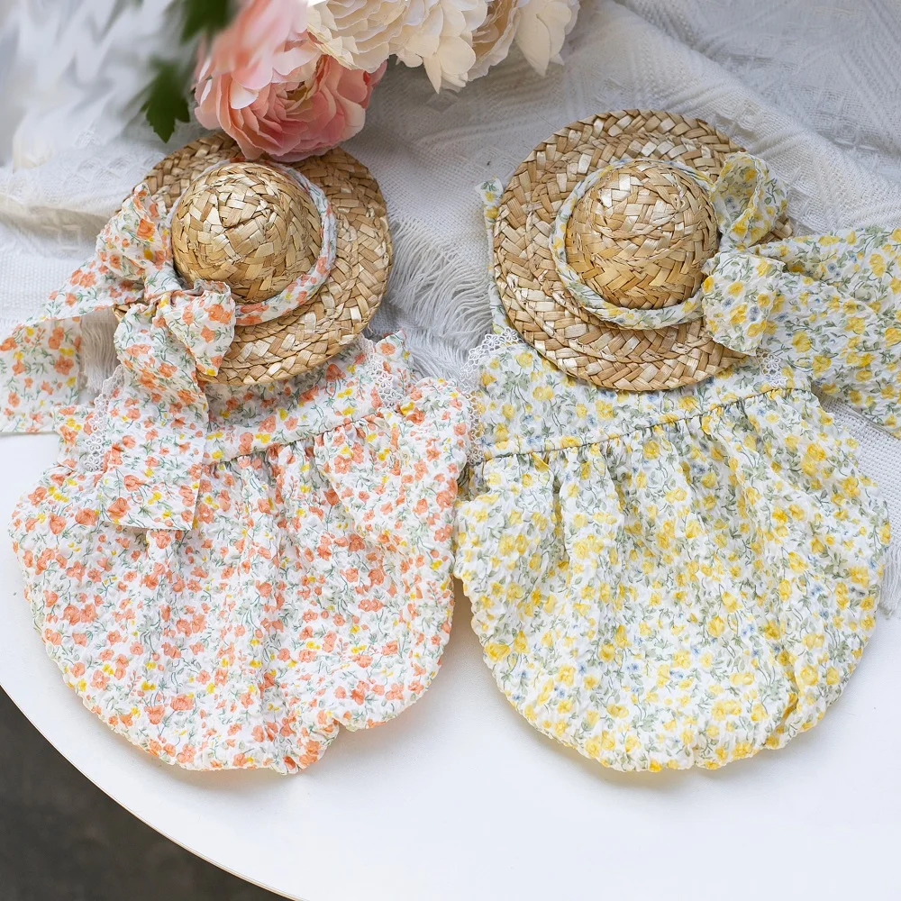 New Pet Clothes Straw Hat Pumpkin Skirt Teddy Pony Dog Clothes Spring/summer Princess Cat Dress Dog Clothes for Small Dogs Girl
New Pet Clothes Straw Hat Pumpkin Skirt Teddy Pony Dog Clothes Spring/summer Princess Cat Dress Dog Clothes for Small Dogs Girl