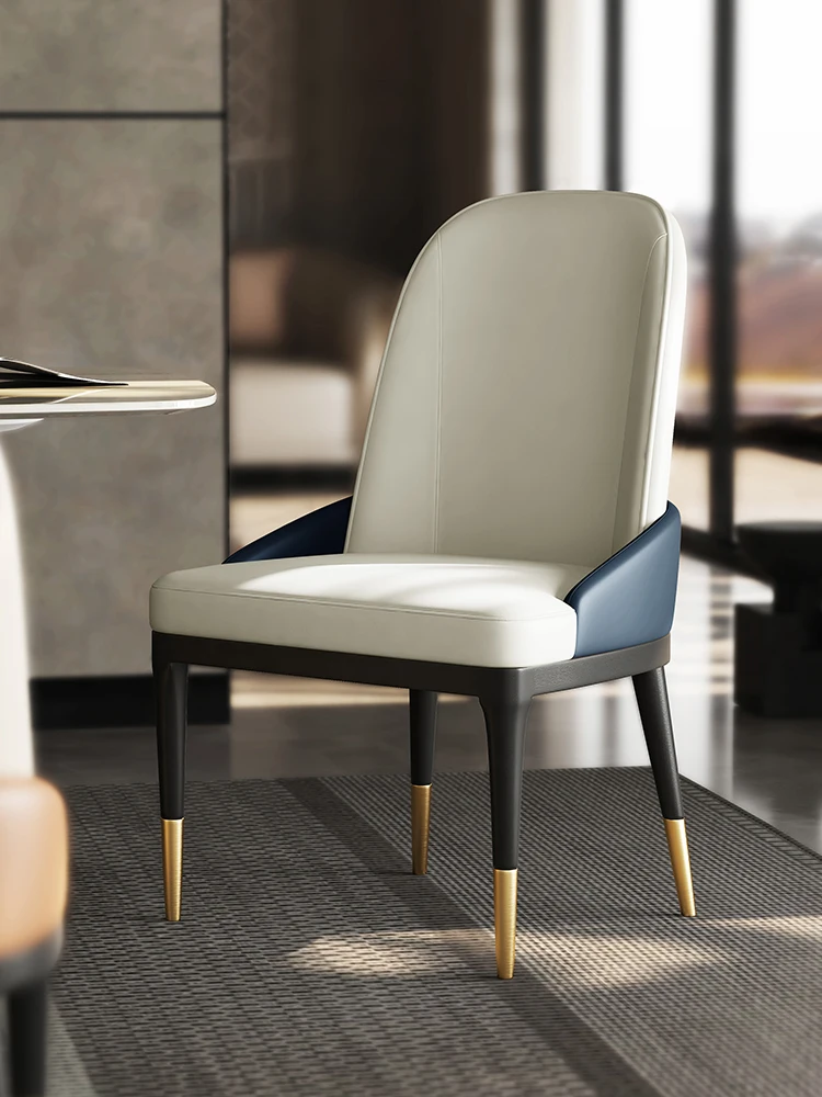 Nordic dining chair light luxury high-end household modern simple designer leather comfortable back white wax wood chair
Nordic dining chair light luxury high-end household modern simple designer leather comfortable back white wax wood chair