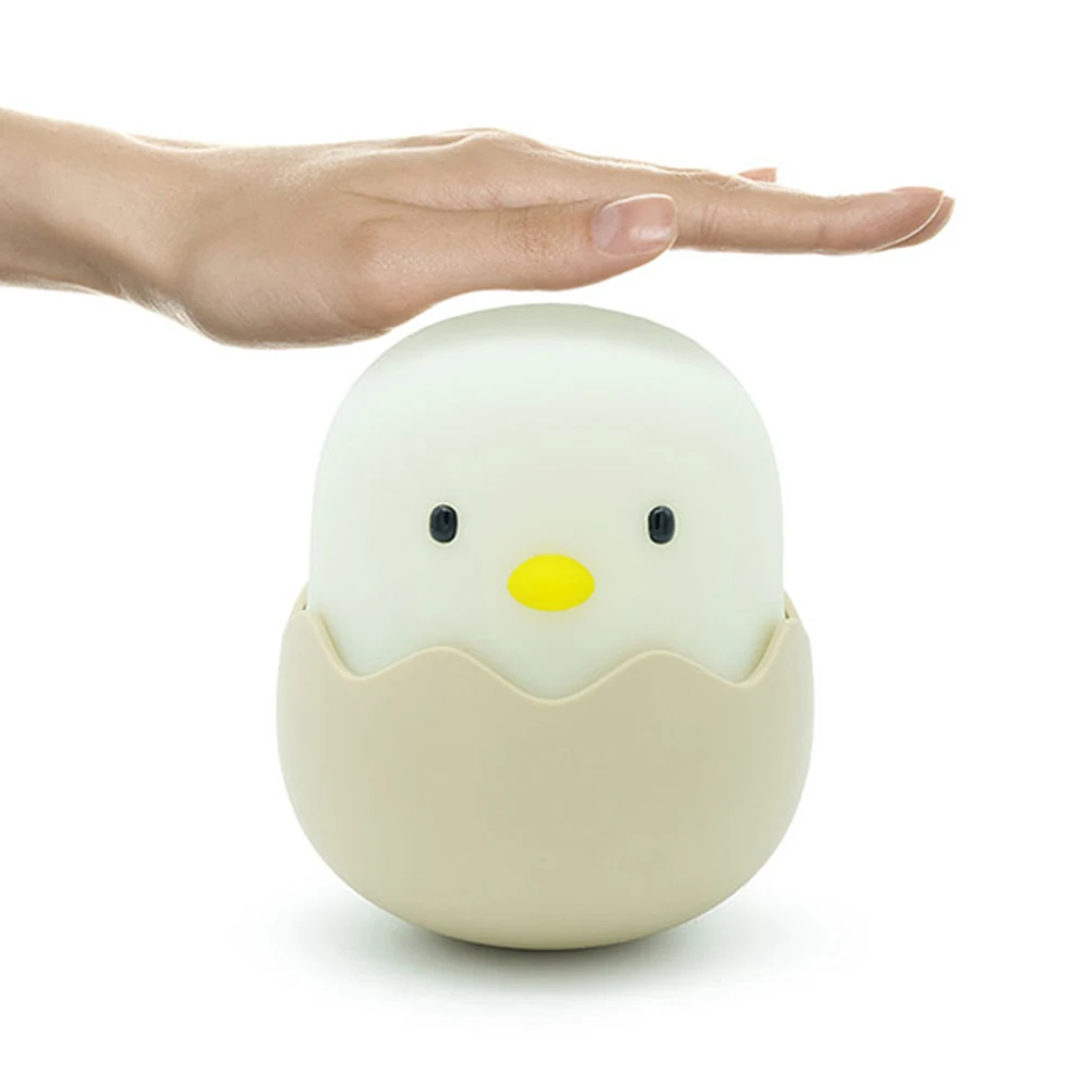 LED Eggshell Chick Touch Cartoon Lamps USB Rechargeable Silicone Nightlights Soft Comfortable Home Ornament for Children Bedside
LED Eggshell Chick Touch Cartoon Lamps USB Rechargeable Silicone Nightlights Soft Comfortable Home Ornament for Children Bedside
