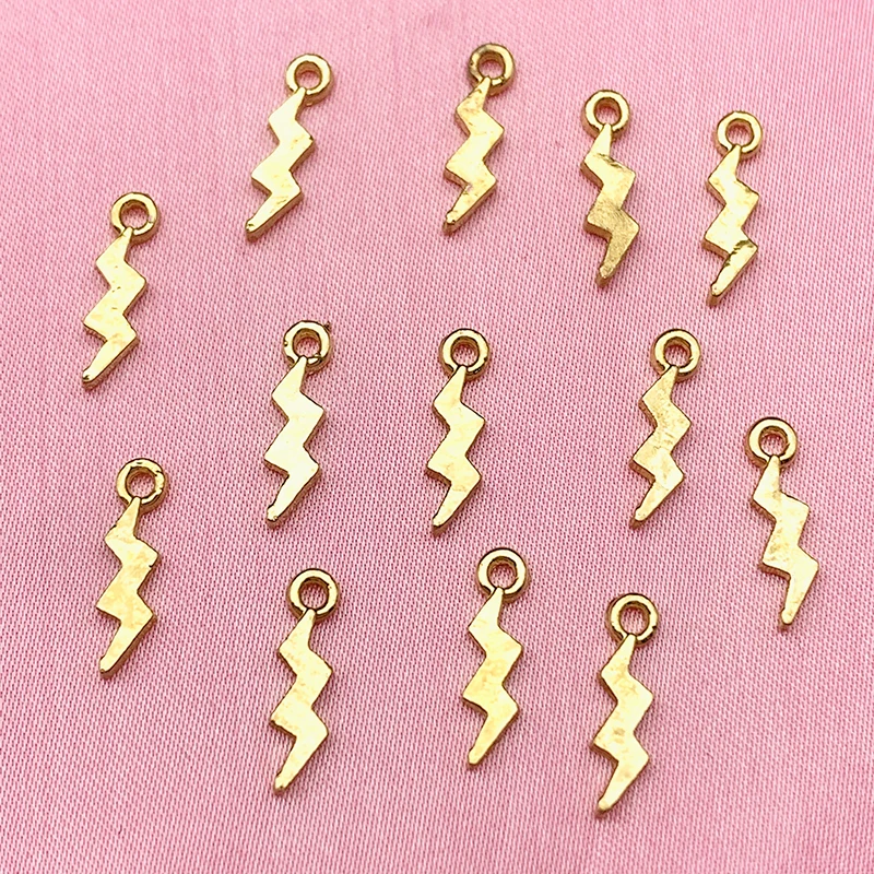 10Pcs Alloy Gold Color Lightning Charms For Fashion Earrings Necklace Bracelet Keychain Making DIY Jewelry Findings Accessories
10Pcs Alloy Gold Color Lightning Charms For Fashion Earrings Necklace Bracelet Keychain Making DIY Jewelry Findings Accessories