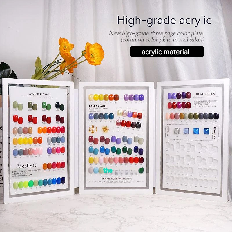 3 Pages/Book Nail Gel Polish Color Acrylic Manicure Practice Board Nail Art Showing Shelf Color Card Chart Display Board
3 Pages/Book Nail Gel Polish Color Acrylic Manicure Practice Board Nail Art Showing Shelf Color Card Chart Display Board
