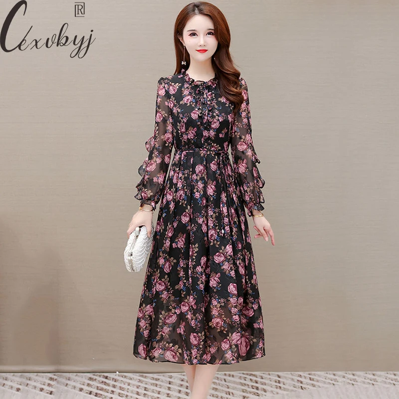 Women Elegant Floral Dress Slim Waist O-Neck Ruffle Party Dress Korean Fashion Puff Sleeve Long Bodycon Dress Fairycore M-3xl
Women Elegant Floral Dress Slim Waist O-Neck Ruffle Party Dress Korean Fashion Puff Sleeve Long Bodycon Dress Fairycore M-3xl