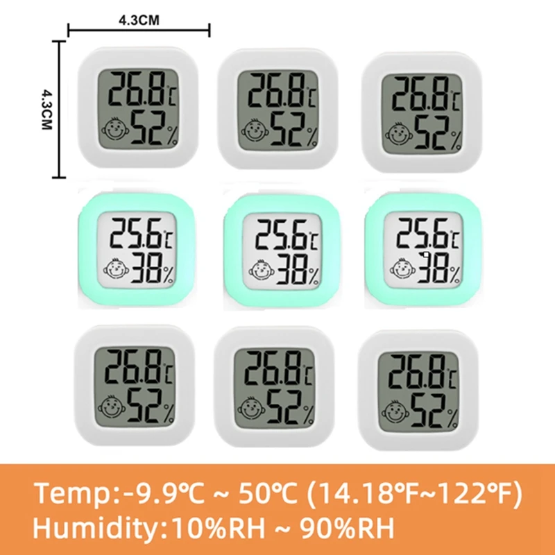 9Pcs Mini Indoor Digital Thermometer Hygrometer Set Room Humidity Gauge Meter LCD Display Temperature Humidity Sensor
9Pcs Mini Indoor Digital Thermometer Hygrometer Set Room Humidity Gauge Meter LCD Display Temperature Humidity Sensor