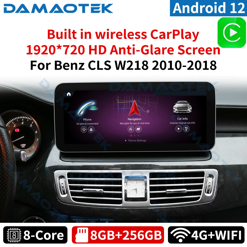 DamaoTek Android 12.0 8+256 8 core 10.25" Wireless Carplay Car Radio Navigation Player for Mercedes-Benz CLS 2012 - 2016 WIFI 4G
DamaoTek Android 12.0 8+256 8 core 10.25" Wireless Carplay Car Radio Navigation Player for Mercedes-Benz CLS 2012 - 2016 WIFI 4G