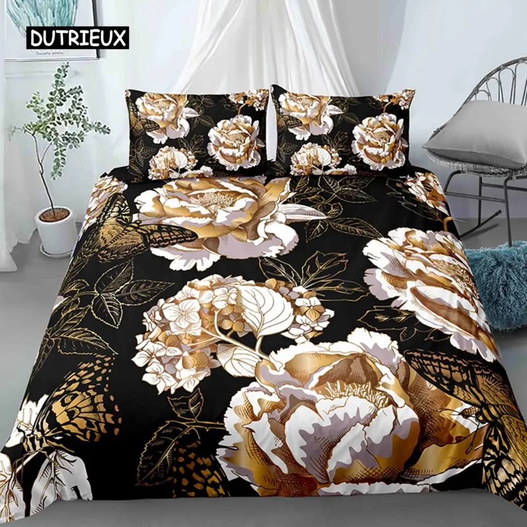 Luxury 3D Colorful Flowers King Queen Double Duvet Cover Floral Bedding Set Women Quilt Cover Black Polyester Comforter Cover
Luxury 3D Colorful Flowers King Queen Double Duvet Cover Floral Bedding Set Women Quilt Cover Black Polyester Comforter Cover