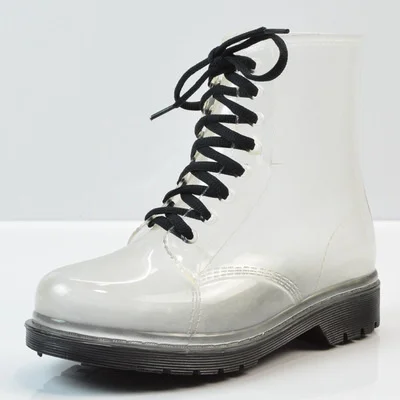 new Fashion Women Transparent Rain Boots Rubber Lace Up Women Ankle Boots Waterproof Casual Comfort Ladies Boots Shoes
new Fashion Women Transparent Rain Boots Rubber Lace Up Women Ankle Boots Waterproof Casual Comfort Ladies Boots Shoes