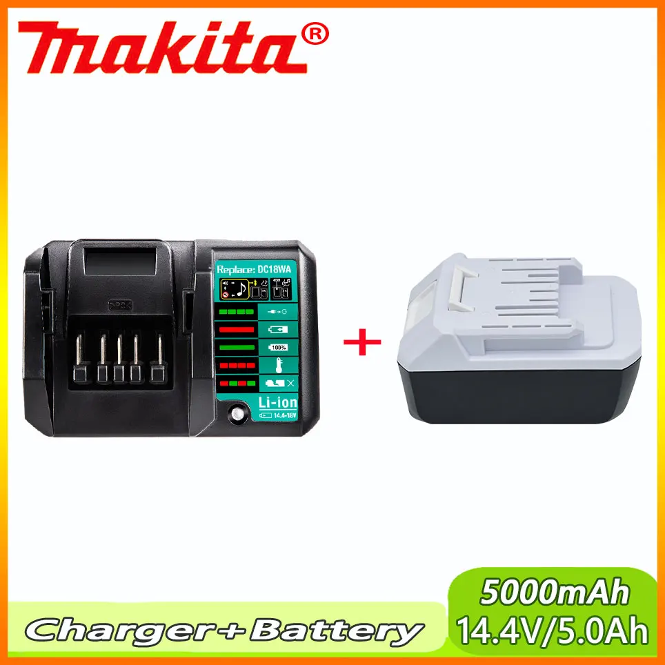 14.4V 5.0AH Makita Rechargeable Li-Ion Battery For Makita Mak BL1415G BL1413G BL1460G DC18WA UH480D UH520D UM165D UR140D DMR106
14.4V 5.0AH Makita Rechargeable Li-Ion Battery For Makita Mak BL1415G BL1413G BL1460G DC18WA UH480D UH520D UM165D UR140D DMR106