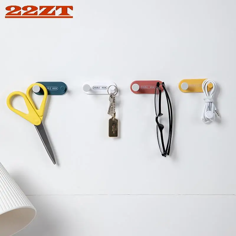22ZT Punch-free Plastic Double Hooks Creative Use Strong Non-Trace Double - End Wall Hook To Avoid Perforation Hook
22ZT Punch-free Plastic Double Hooks Creative Use Strong Non-Trace Double - End Wall Hook To Avoid Perforation Hook