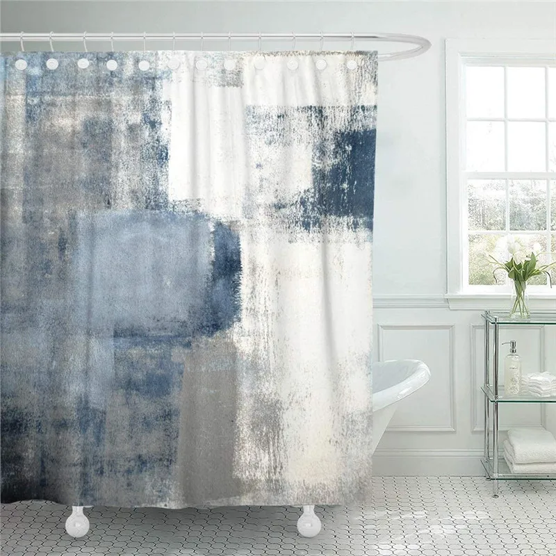 Abstract Grunge Paint Brush Shower Curtains,Blue Green Shower Curtain Liner, Turquoise Fabric Shower Curtain for Bathroom Decor
Abstract Grunge Paint Brush Shower Curtains,Blue Green Shower Curtain Liner, Turquoise Fabric Shower Curtain for Bathroom Decor