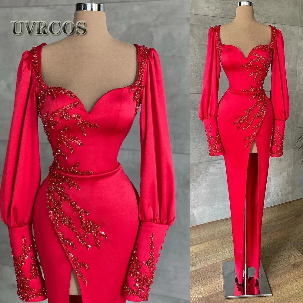 UVRCOS Red Beads Evening Dresses Prom Women Slit Graduation Party Saudi Arabric Personlised Robes De Soirée Celebrity
UVRCOS Red Beads Evening Dresses Prom Women Slit Graduation Party Saudi Arabric Personlised Robes De Soirée Celebrity