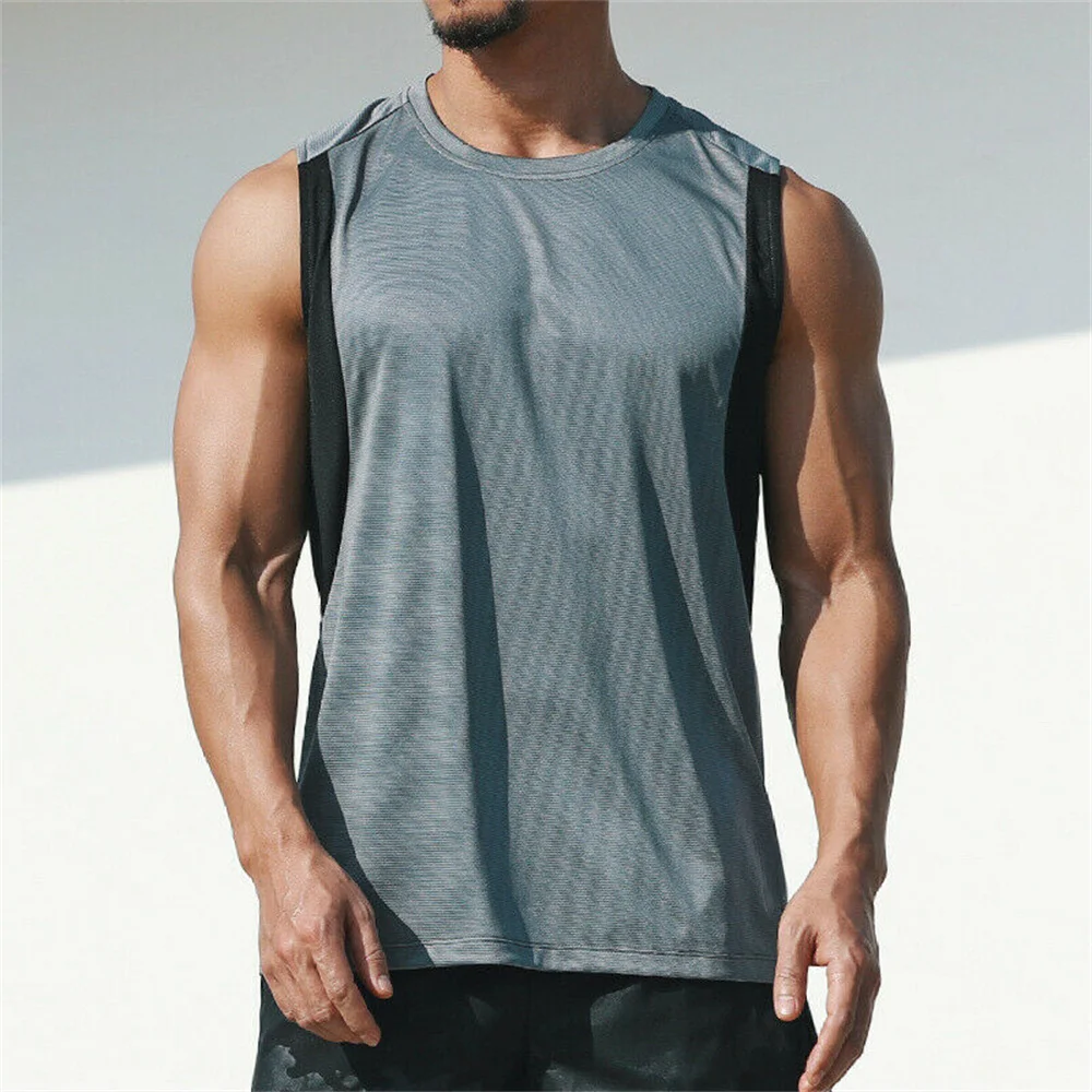 Men'S Sleeveless Crew Neck Vest Tank Tops Male Summer Mesh Slim Quick-Drying Breathable Shirt Sports Training Elastic Underwear
Men'S Sleeveless Crew Neck Vest Tank Tops Male Summer Mesh Slim Quick-Drying Breathable Shirt Sports Training Elastic Underwear