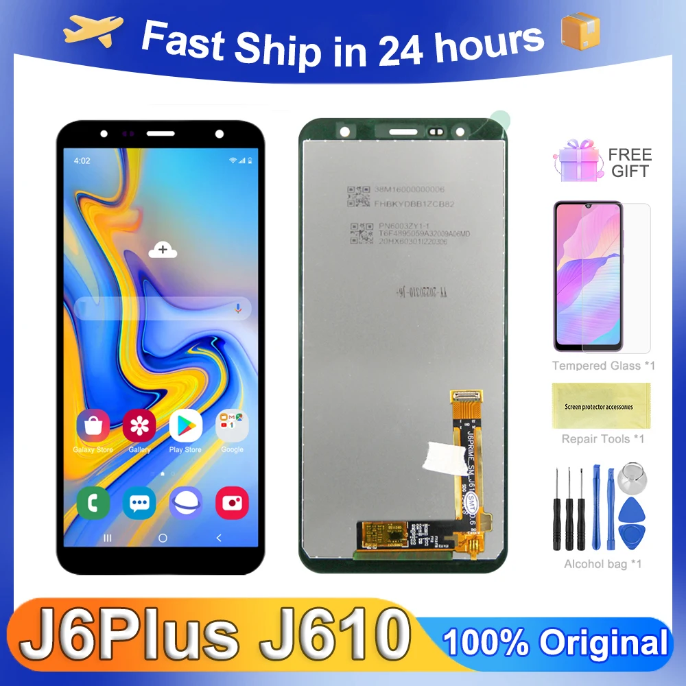 Оригинальный экран 6,0 дюйма для Samsung Galaxy J6 + J610 J610F J610FN, сменный ЖК-экран с дигитайзером в сборе для Samsung J6 Plus
Оригинальный экран 6,0 дюйма для Samsung Galaxy J6 + J610 J610F J610FN, сменный ЖК-экран с дигитайзером в сборе для Samsung J6 Plus