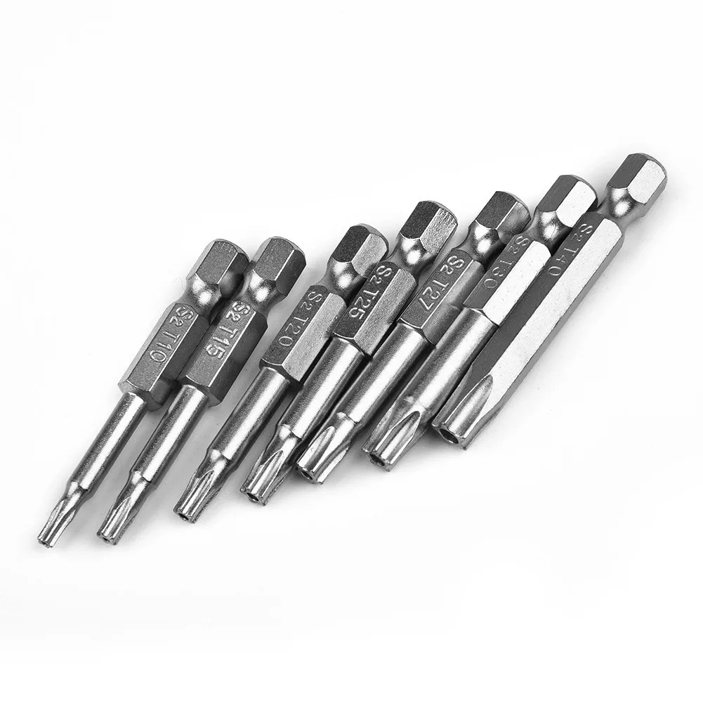 7Pcs Magnetic Torx Screwdriver Bits 50mm 1/4\\\\\\\" Hex Shank S2 Alloy Steel Power Driver Tool T10/T15/T20/T25/T27/T30/T40
7Pcs Magnetic Torx Screwdriver Bits 50mm 1/4\\\\\\\" Hex Shank S2 Alloy Steel Power Driver Tool T10/T15/T20/T25/T27/T30/T40