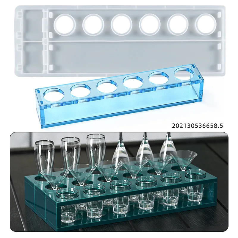 6 Grids Wine Cup Rack Silicone Mold DIY Red Wine Shelf Cup Holder Shortage Rack Molds for UV Epoxy Resin Home Decor Resin Mold
6 Grids Wine Cup Rack Silicone Mold DIY Red Wine Shelf Cup Holder Shortage Rack Molds for UV Epoxy Resin Home Decor Resin Mold