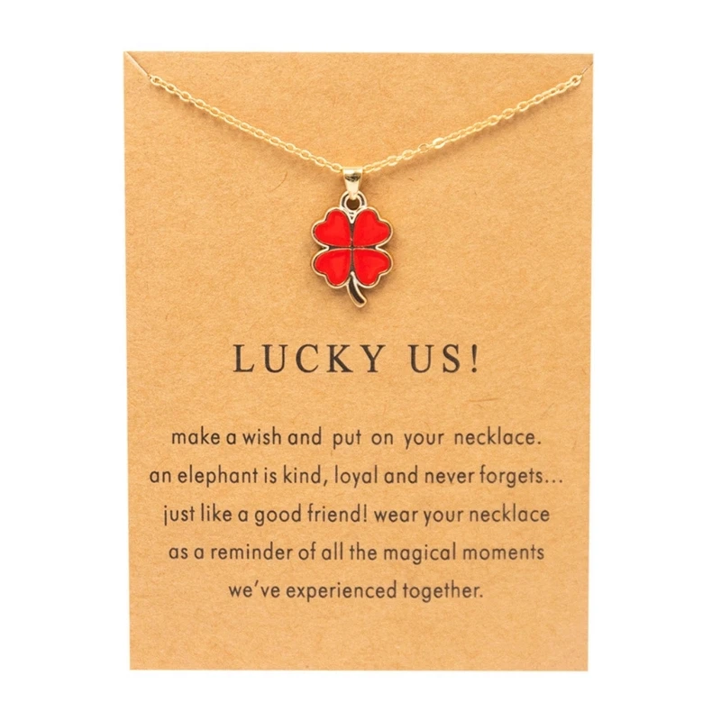 Lucky Four Leaf Clover Necklace Green Clover Pendant Clavicle Chain Dainty 
Lucky Four Leaf Clover Necklace Green Clover Pendant Clavicle Chain Dainty