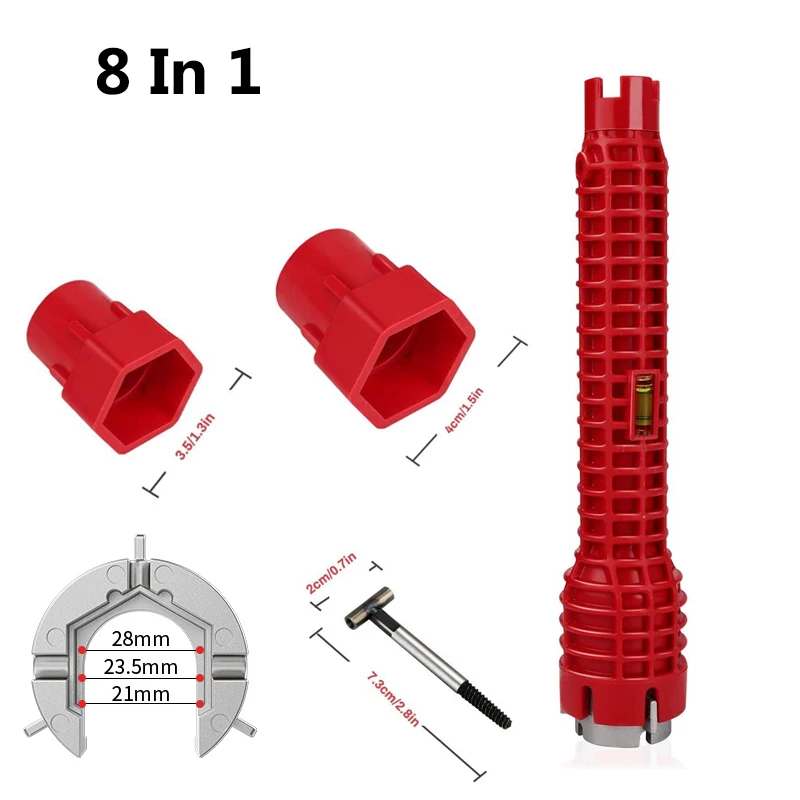 Многофункциональный сантехнический ключ Fbiannely, красный
Многофункциональный сантехнический ключ Fbiannely, красный