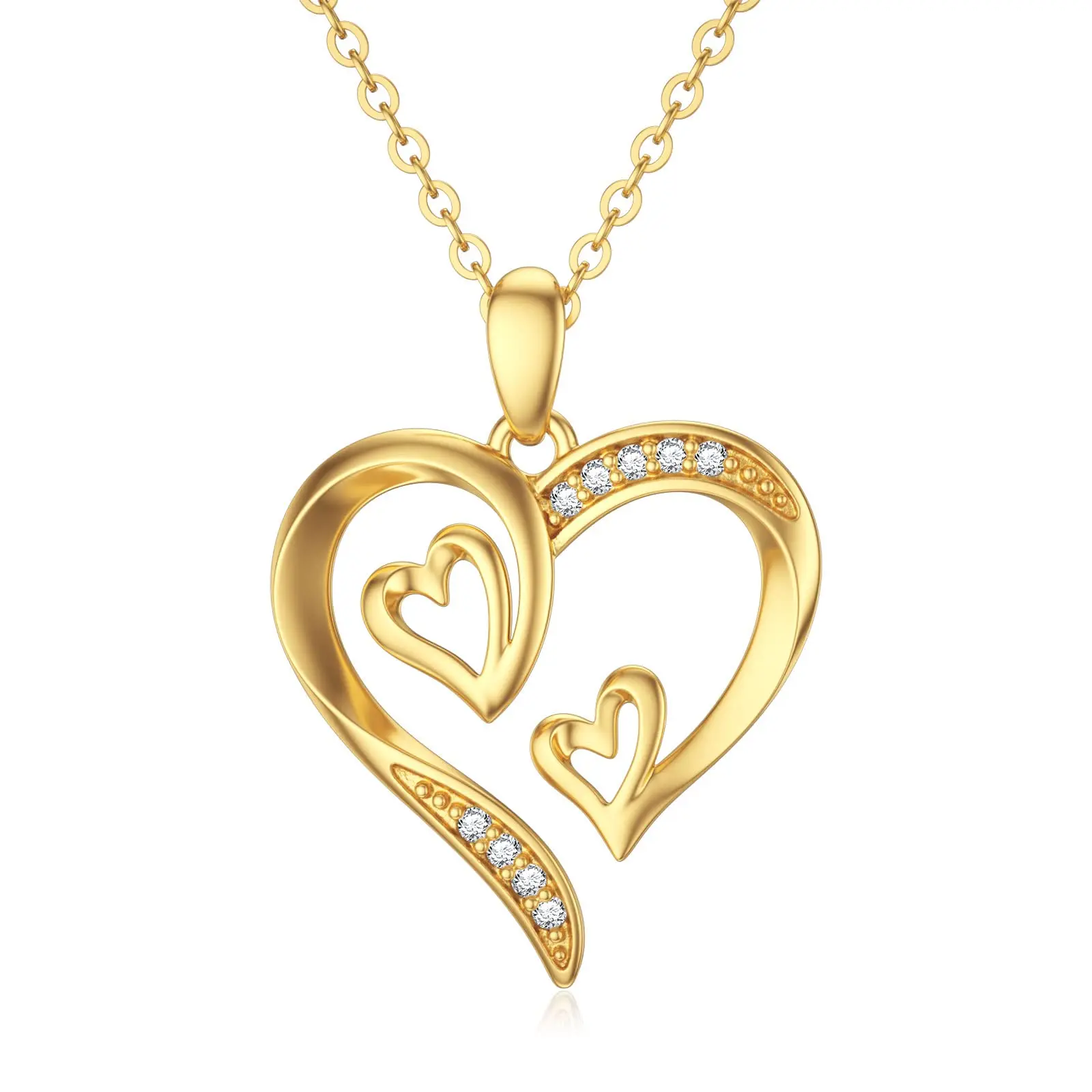 YFN 14K Real Gold Hearts Necklace for Women Girls Yellow Gold Necklaces Triple Hearts Jewelry Gifts for Birthday Anniversary
YFN 14K Real Gold Hearts Necklace for Women Girls Yellow Gold Necklaces Triple Hearts Jewelry Gifts for Birthday Anniversary