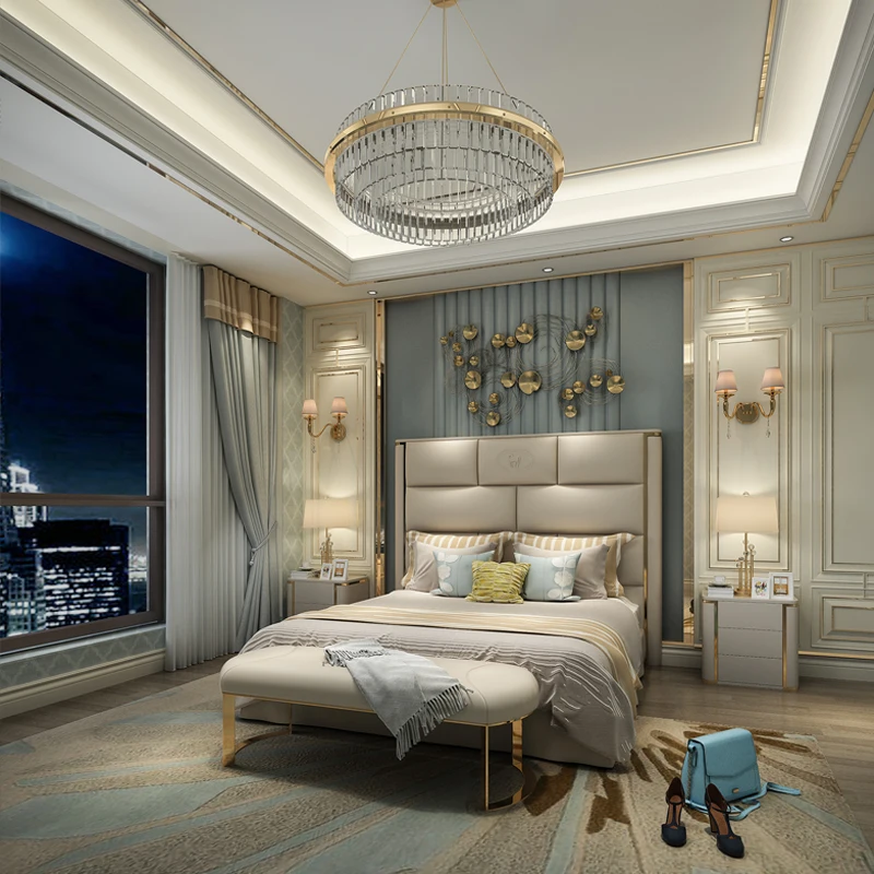 Italian style light luxury double bed large apartment bedroom furniture 1.8 meters modern minimalist large bed
Italian style light luxury double bed large apartment bedroom furniture 1.8 meters modern minimalist large bed
