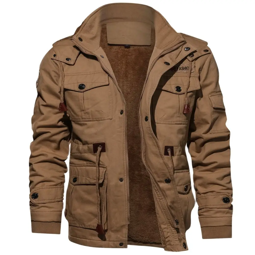 Winter Fleece Jacket Men Casual Thick Thermal Coat Army Pilot Jackets Air Force Cargo Outwear Hooded Jacket Mens Clothes
Winter Fleece Jacket Men Casual Thick Thermal Coat Army Pilot Jackets Air Force Cargo Outwear Hooded Jacket Mens Clothes