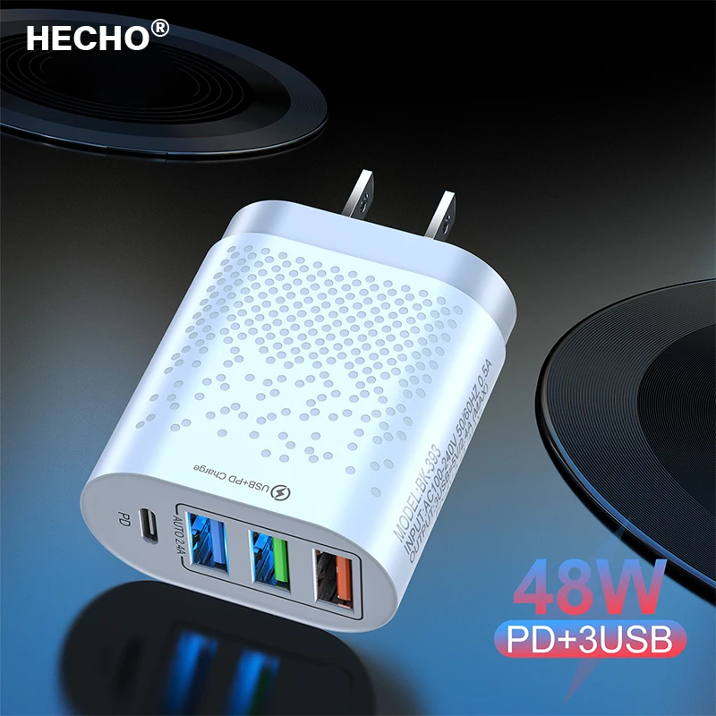USB 48W PD Quick Charger USB Type c Wall Charging For iPhone 13 12 11Pro Samsung Xiaomi Mobile 4 Ports EU US Plug Charge Adapter
USB 48W PD Quick Charger USB Type c Wall Charging For iPhone 13 12 11Pro Samsung Xiaomi Mobile 4 Ports EU US Plug Charge Adapter