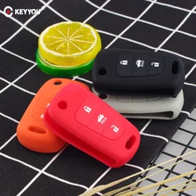 KEYYOU Silicone 3 Button Flip Remote Key Fob Case Cover For for Kia K2 K5 Pro Ceed HYUNDAI i20 i30 i40 SANTA Car Key Cover