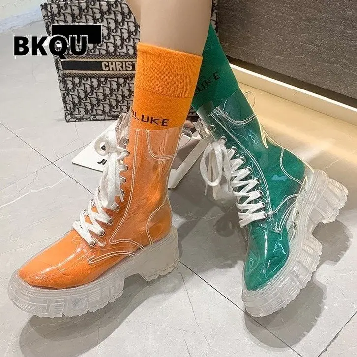 Женские непромокаемые ботинки на платформе, прозрачные ботильоны из искусственной кожи на толстой подошве, привлекательная женская обувь, ...
Женские непромокаемые ботинки на платформе, прозрачные ботильоны из искусственной кожи на толстой подошве, привлекательная женская обувь, ...