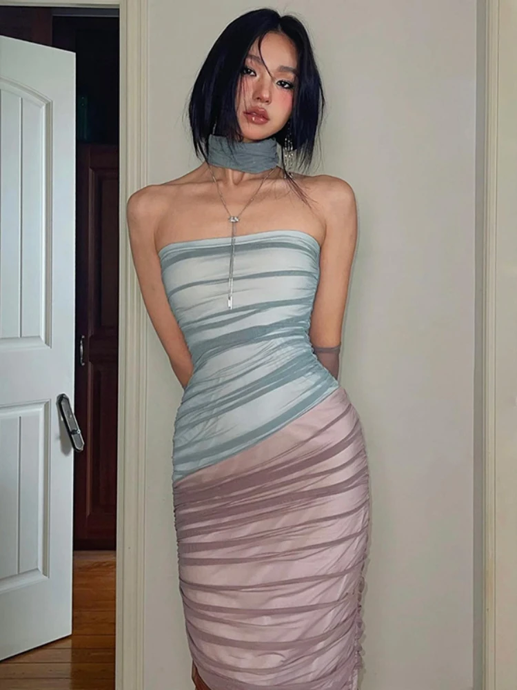 WeiYao Color Patchwork Mesh Dress Sexy Off the Shoulder Bodycon Long Summer Dress Elegant Party Evening Porm Dresses for Women
WeiYao Color Patchwork Mesh Dress Sexy Off the Shoulder Bodycon Long Summer Dress Elegant Party Evening Porm Dresses for Women