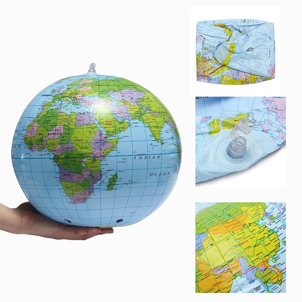 16 Inch 2PC Inflatable World Globe Earth Decorative Balls Educational Planet Earth Ball Ocean Kid Learning Geography Beach Toys
16 Inch 2PC Inflatable World Globe Earth Decorative Balls Educational Planet Earth Ball Ocean Kid Learning Geography Beach Toys