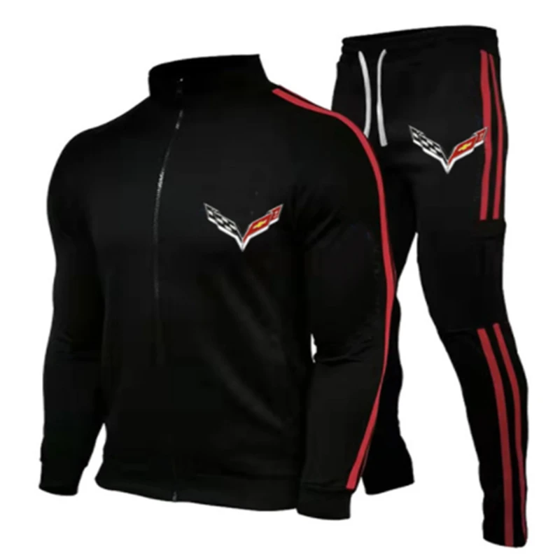 Men's Set Fall/winter Casual Sport Suitper corvette Logo Hoodie + Pants Two Pieces of Sportswear Men Sportswear
Men's Set Fall/winter Casual Sport Suitper corvette Logo Hoodie + Pants Two Pieces of Sportswear Men Sportswear