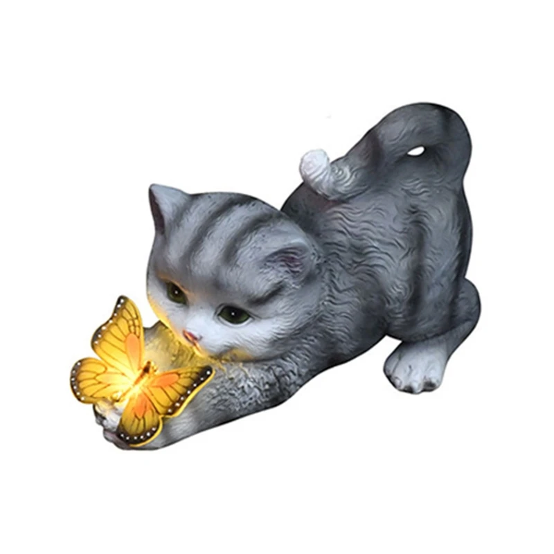 Solar Led Light Cat Catch Butterfly Resin Statue Waterproof Animal Sculpture for Outdoor Garden Yard Decor Landscape Lamp Gift
Solar Led Light Cat Catch Butterfly Resin Statue Waterproof Animal Sculpture for Outdoor Garden Yard Decor Landscape Lamp Gift