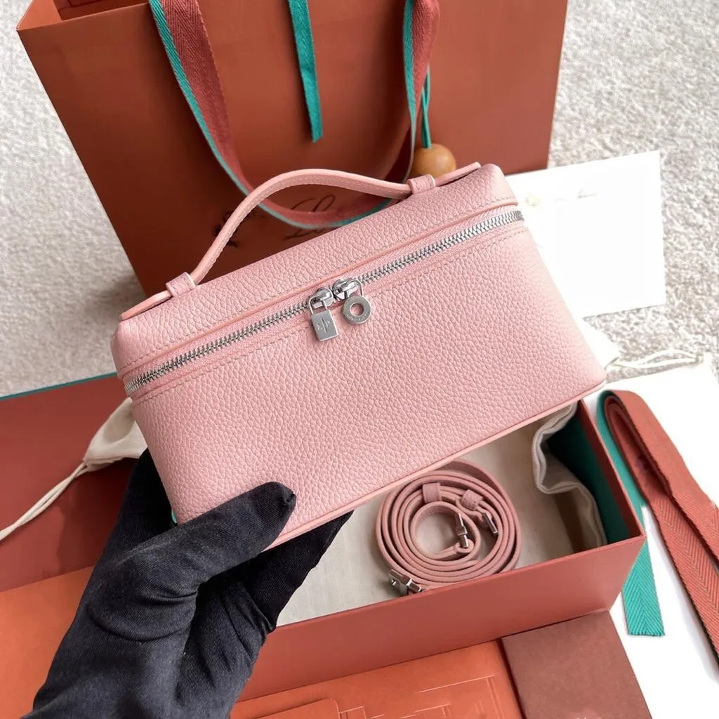 

2023 Iconic LP Gigi Hadid L19 Pouch Bag Quiet Luxury Designer Handbag Crossbody Box Bags Cowhide With Lychee loro Lunch Box Bag