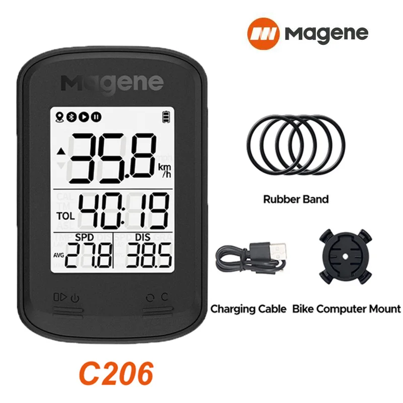 Magene C206 Pro Cycling Speedometer GPS Wireless Bicycle Computers Bike Training Stopwatch for Bluetooth 5.0 ANT+
Magene C206 Pro Cycling Speedometer GPS Wireless Bicycle Computers Bike Training Stopwatch for Bluetooth 5.0 ANT+