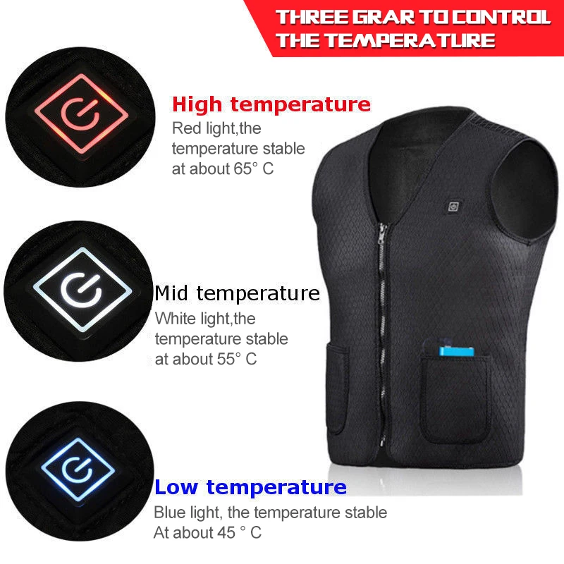 veste chauffante homme Heating Vest for Men, Winter Electric Heated Men Vest with USB Plug Fishing Hunting Camping Equipment
veste chauffante homme Heating Vest for Men, Winter Electric Heated Men Vest with USB Plug Fishing Hunting Camping Equipment