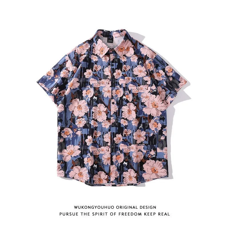 Summer Retro Floral Printed Short-Sleeved Shirt Male and Female Trendy Brand Loose Couple Casual Shirt Top for Men
Summer Retro Floral Printed Short-Sleeved Shirt Male and Female Trendy Brand Loose Couple Casual Shirt Top for Men