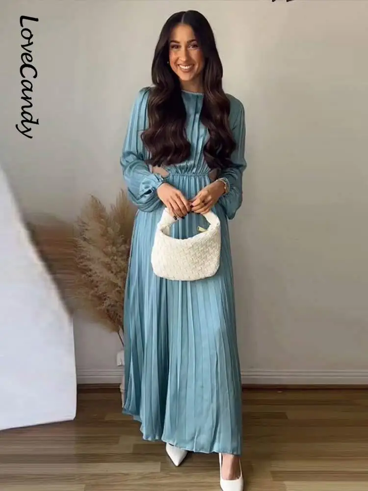 2023 Summer Women Sky Blue Maxi H Line Dress Fashion Puff Sleeve Hollowed Waist Frock Elegant Chic Office Lady Commute Robe
2023 Summer Women Sky Blue Maxi H Line Dress Fashion Puff Sleeve Hollowed Waist Frock Elegant Chic Office Lady Commute Robe