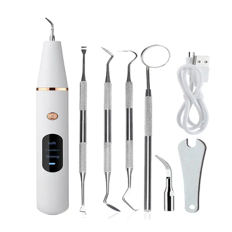 

Электрический Очиститель зубов, ультразвуковой стоматологический аппарат для удаления пятен, зубной налет, зубной налет, скалер, камень дл...