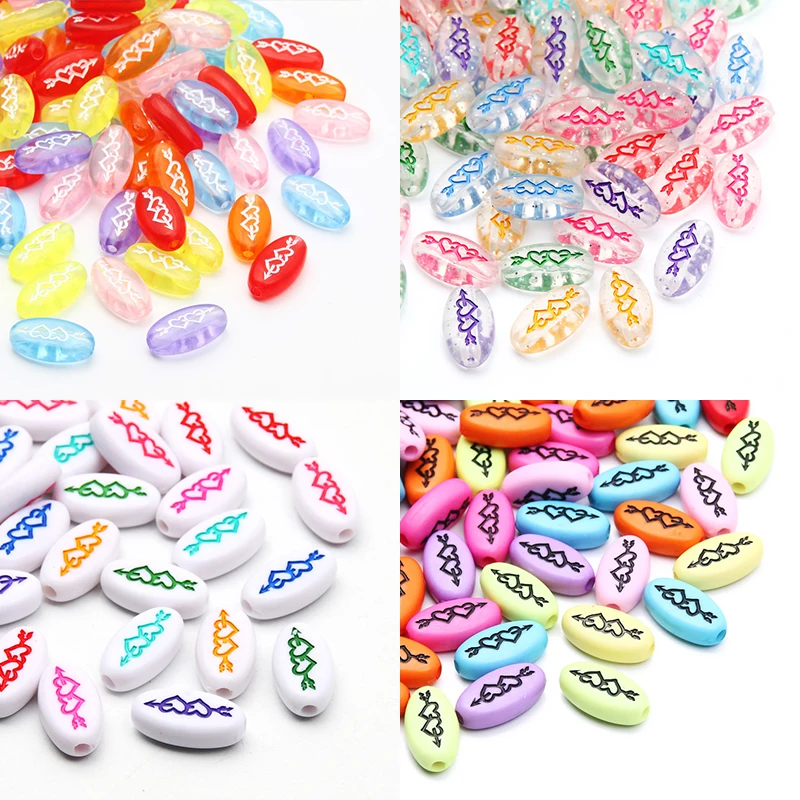 10x18mm Color Arrow Love Heart Oval Color Acrylic Beads For DIY Jewelry Making Crafts Necklace Bracelet Connection Accessories
10x18mm Color Arrow Love Heart Oval Color Acrylic Beads For DIY Jewelry Making Crafts Necklace Bracelet Connection Accessories