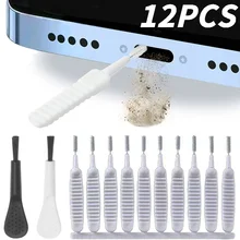 12Pcs Mini Cleaning Brush Phone Charging Port Dust Cleaning Brush Shower Dust Cleaning Brush Computer Keyboard Cleaning Tool