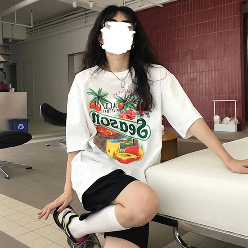 YUQI Summer Short Sleeve All Natural Season Print T-Shirts Women Casual Tops Female Cozy Loose Pure Cotton Tees Harajuku Shirt
YUQI Summer Short Sleeve All Natural Season Print T-Shirts Women Casual Tops Female Cozy Loose Pure Cotton Tees Harajuku Shirt