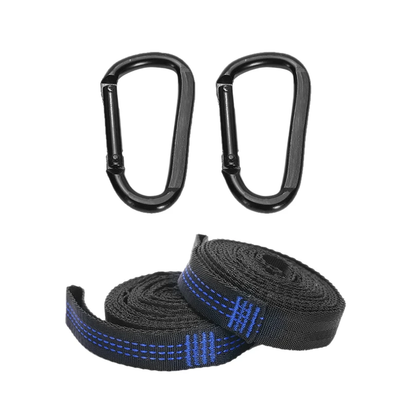 2 PCS Outdoor Hammock Strap Double Ring With D-Shaped Steel Buckle Carabiner Blue
2 PCS Outdoor Hammock Strap Double Ring With D-Shaped Steel Buckle Carabiner Blue