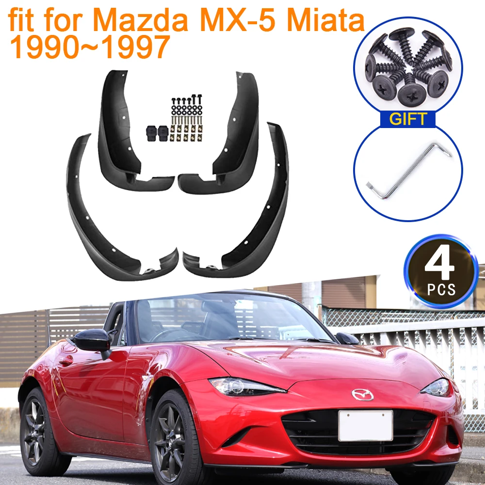 

4x Mudguard for Mazda MX-5 MX 5 1993 MX5 Miata NA 1990~1997 Auto Mud Flaps Splash Guards Fender Front Rear Wheel Car Accessories