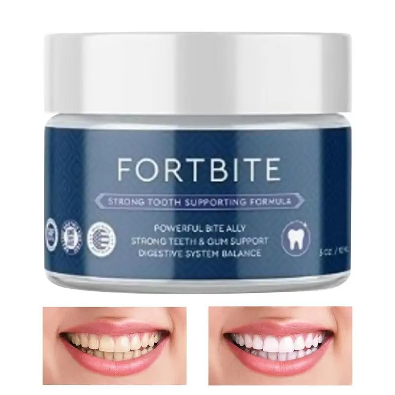 Teeth Whitening Powder FortBite Natural Dental Toothpaste Powder Remove Stains Plaque Refreshing Mint Breather Freshener
Teeth Whitening Powder FortBite Natural Dental Toothpaste Powder Remove Stains Plaque Refreshing Mint Breather Freshener