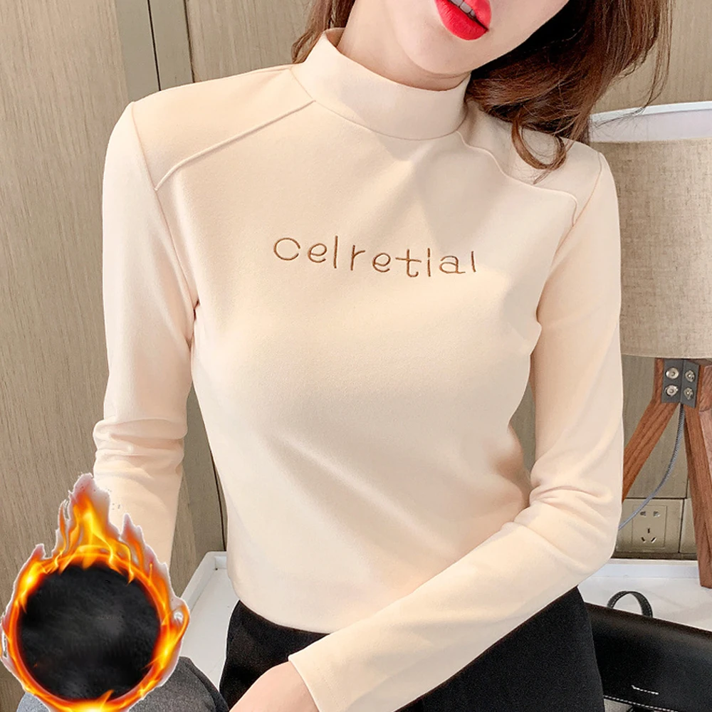 Causal Women T-Shirt Autumn Appointments Bottoming Comfortable Daily Wear Fleece High Neck Long Sleeve Polyester
Causal Women T-Shirt Autumn Appointments Bottoming Comfortable Daily Wear Fleece High Neck Long Sleeve Polyester