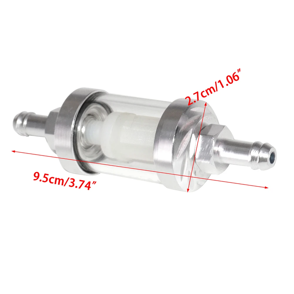 Motorcycle Scooter Fuel Filter Brand New Chrome Plating 1pc 6mm Fuel Hose 9.5cm For Any Motorcycle Inline Fuel
Motorcycle Scooter Fuel Filter Brand New Chrome Plating 1pc 6mm Fuel Hose 9.5cm For Any Motorcycle Inline Fuel
