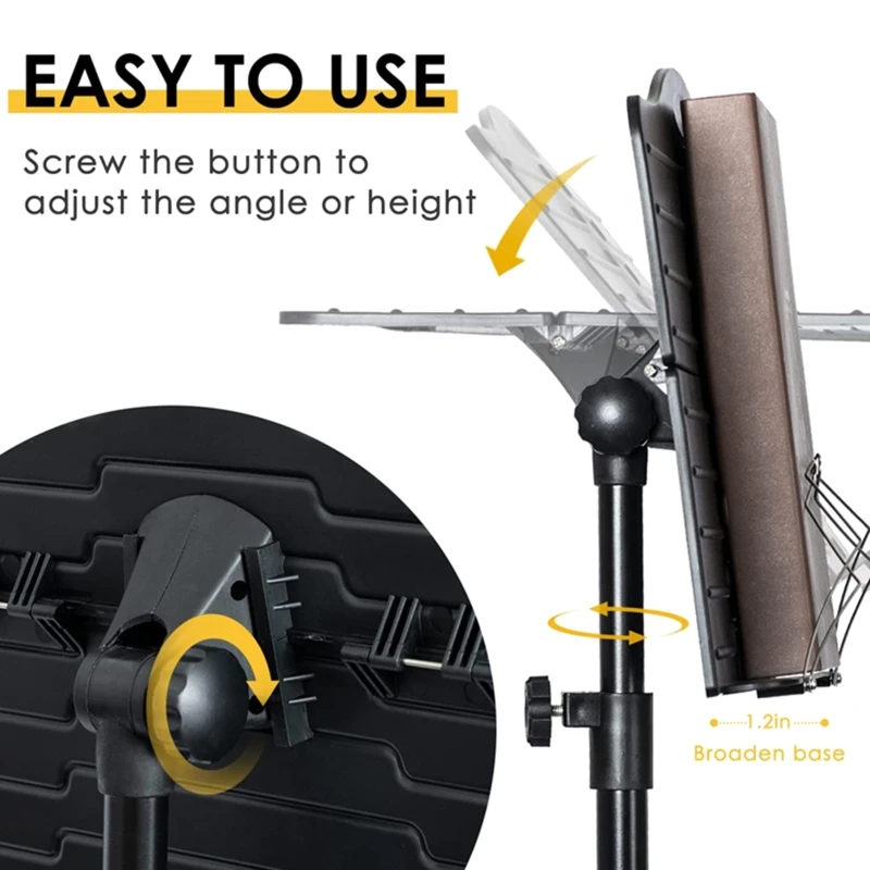 Adjustable Height Tripod Base Metal Music Stand Sturdy Sheet Music Stand Holder Folding Music Stand with Carrying Bag
Adjustable Height Tripod Base Metal Music Stand Sturdy Sheet Music Stand Holder Folding Music Stand with Carrying Bag